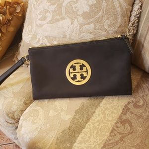 Tory Burch Charlie Suede Clutch